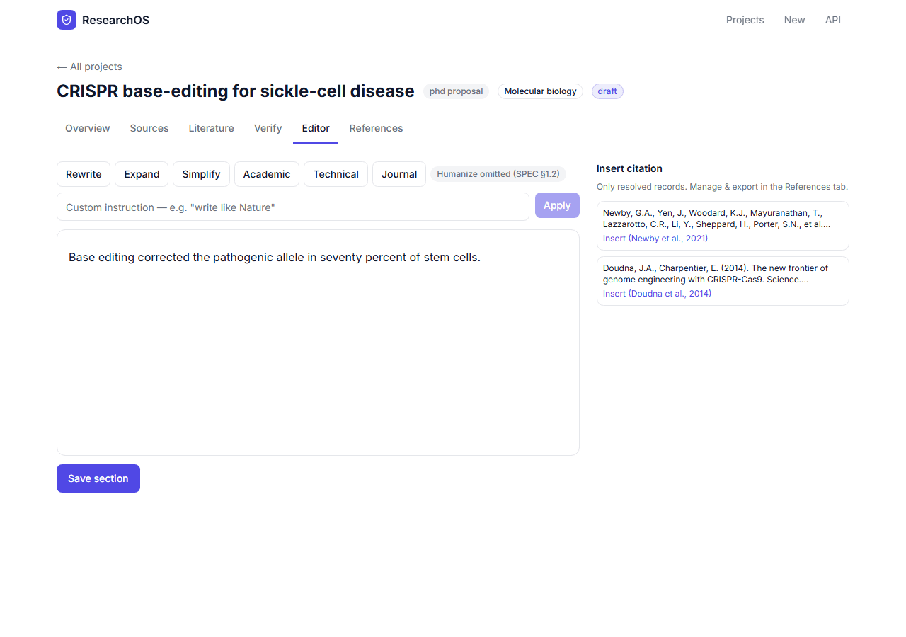 ResearchOS — feature 2