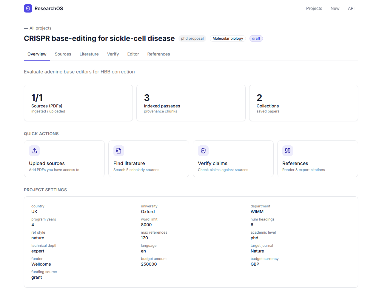 ResearchOS — feature 1