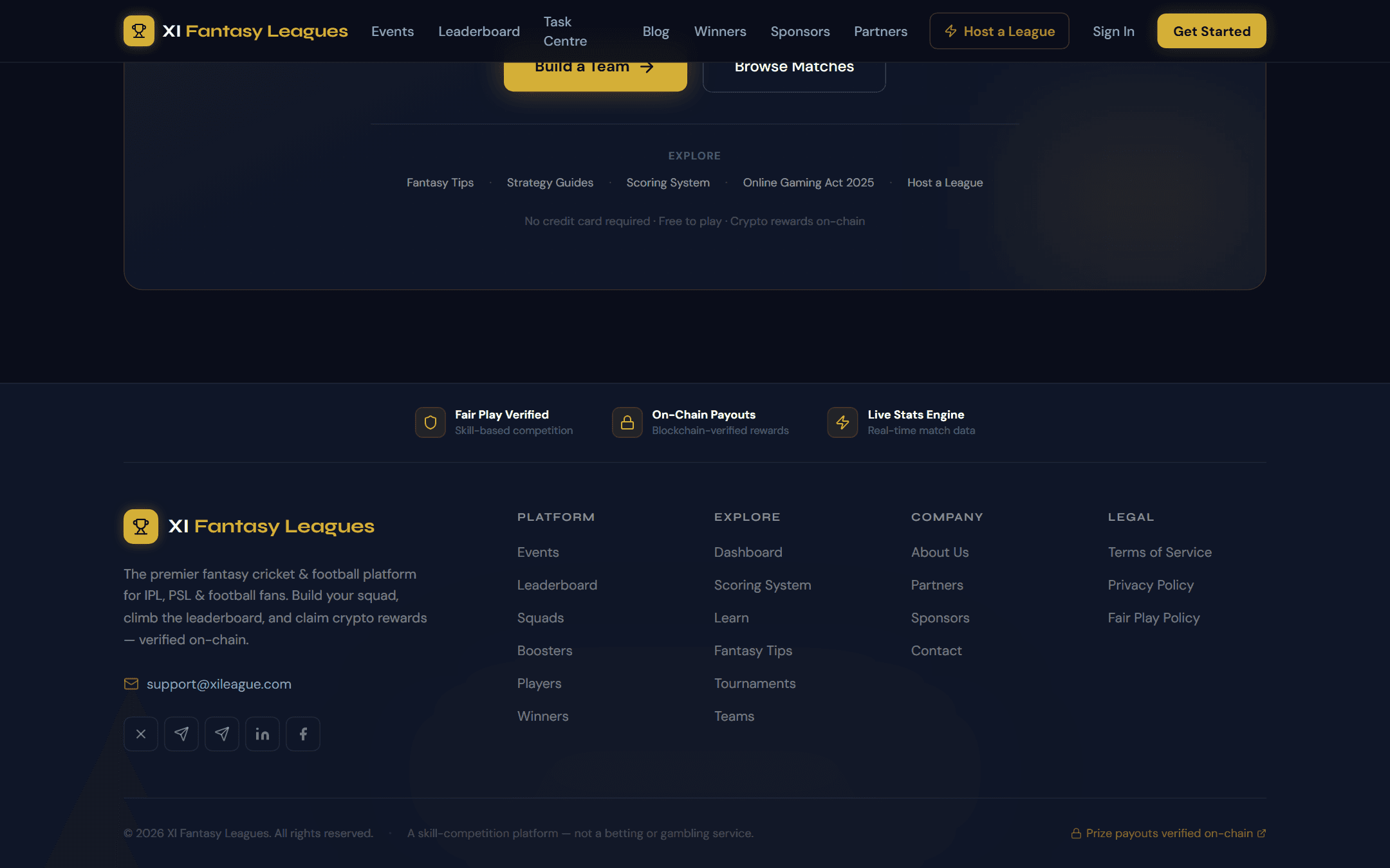 XI Fantasy Leagues — feature 4