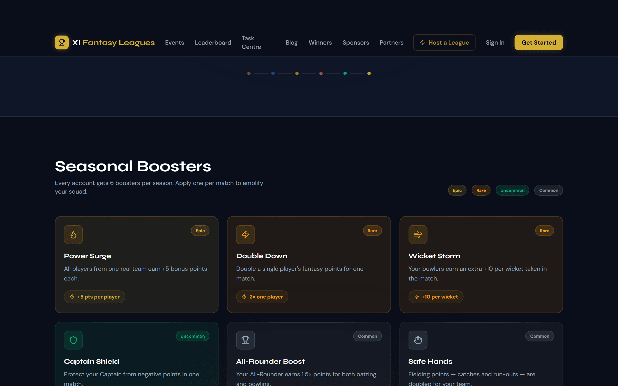 XI Fantasy Leagues — feature 2